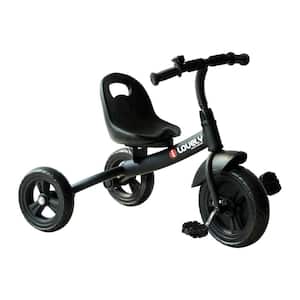 Black 3-Wheel Recreation Ride-On Toddler Tricycle with Bell