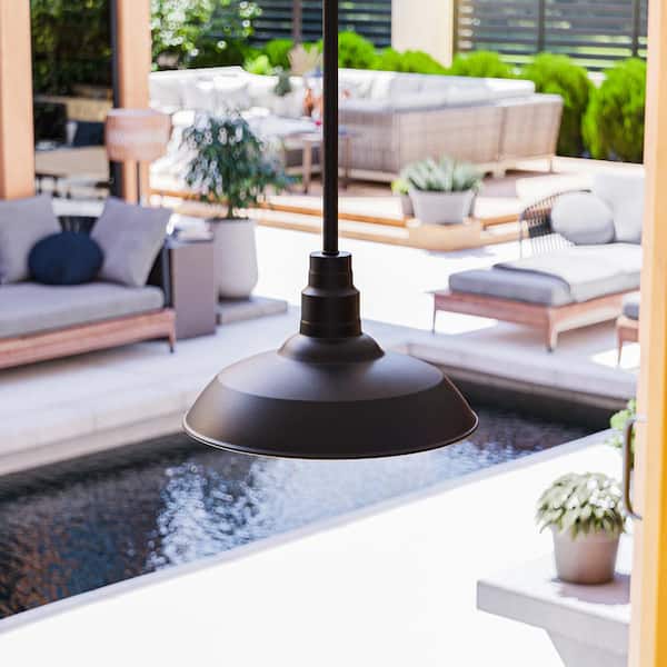 Home Decorators Collection Bell Ridge 10 in. 1-Light Black Outdoor