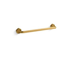 Sundae 18 in. Wall Mounted Towel Bar in Vibrant Brushed Moderne Brass
