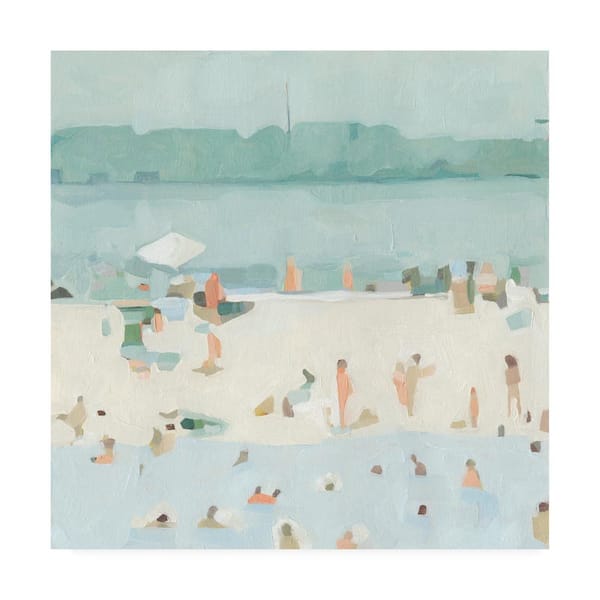 Emma Scarvey 'Sea Glass Sandbar I' Canvas Unframed Photography Wall Art 18 in. x 18 in