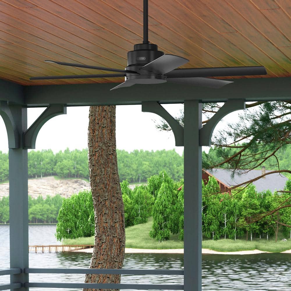 Kennicott Matte Black 52" Industrial 6-Blade Ceiling Fan