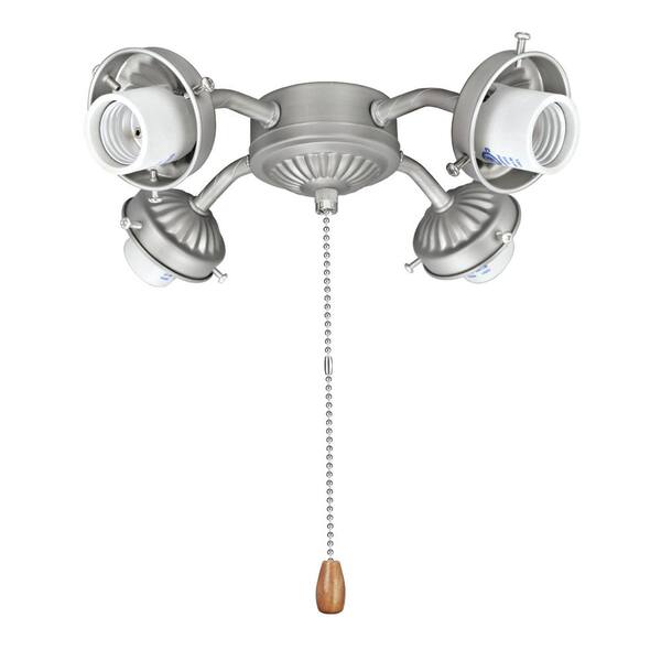 Have A Question About Aspen Creative Corporation 4 Light 9 In Brushed Nickel Ceiling Fan Fitter Kit With Pull Chain 1 Pack Pg The Home Depot - Ceiling Light Fixture Parts Home Depot