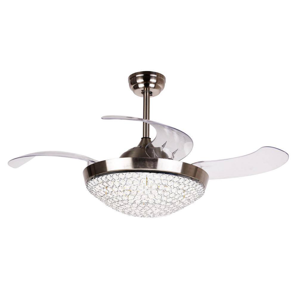 Parrot Uncle Elaine 46 in. LED Indoor Chrome Downrod Mount Retractable