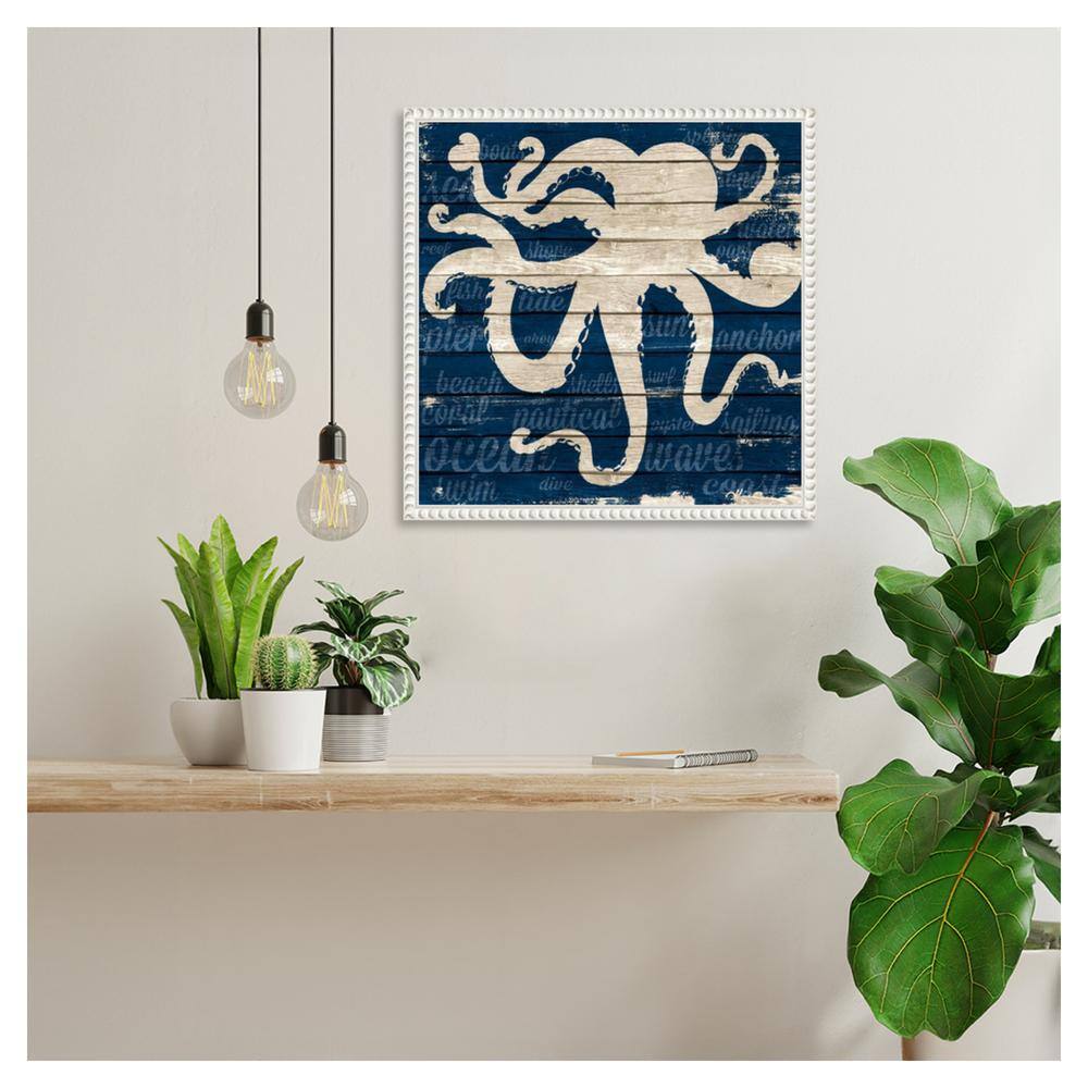 Nautical Octopus Print on Canvas with Quote, 16 x 16-in.