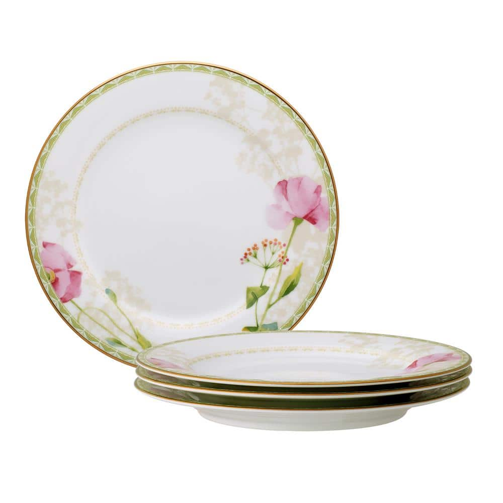 Noritake Poppy Place Set of 4 Salad Plates