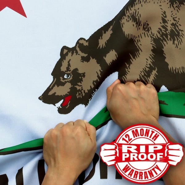 ANLEY 3 ft. x 5 ft. Polyester Rip-Proof Technology Double Sided 3-Ply California State Flag