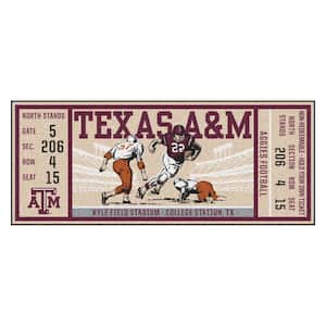 NCAA Texas A&M University 30 in. x 72 in. Indoor Ticket Runner Rug