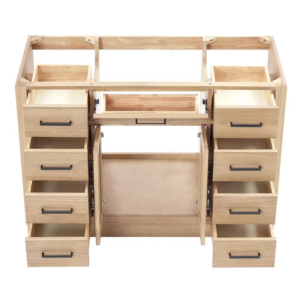 Hepburn 48" Light Brown Oak Bathroom Vanity Base