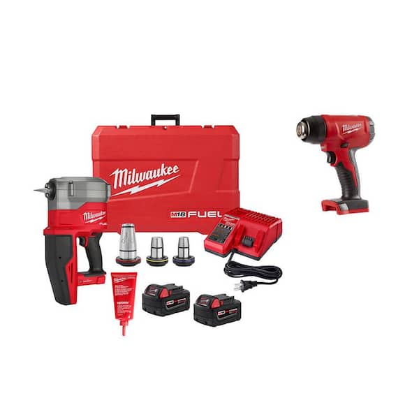 Milwaukee M18 Fuel 18-Volt Lithium-Ion Brushless Cordless 1/2 in. - 2 in.  Expansion Tool Kit with M18 Compact Heat Gun (2-Tool) 2932-22XC-2688-20 -  The Home Depot