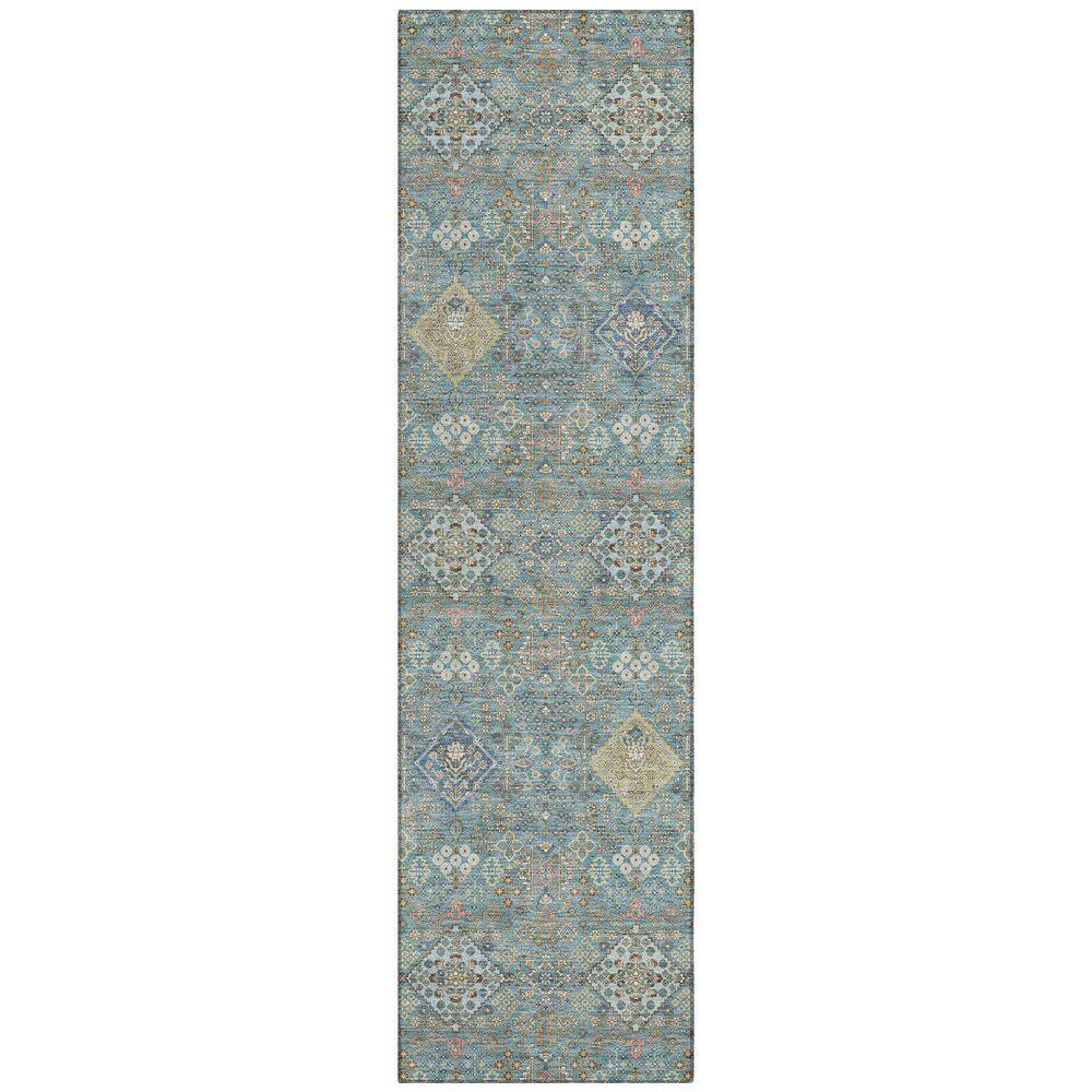 Chantille Machine Washable Indoor/Outdoor Abstract ACN2440 Teal 2 ft. x 7 ft. Runner Rug price history on PriceWatchPro