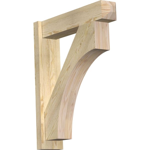 Ekena Millwork 6 in. x 30 in. x 26 in. Douglas Fir Westlake Craftsman Rough Sawn Outlooker