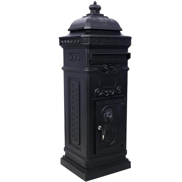 Unbranded 40 in. H Residential the Court Large-Capacity Letter Box, Garden Floor Safety Mailbox, Outdoor Rainproof Postbox Statue
