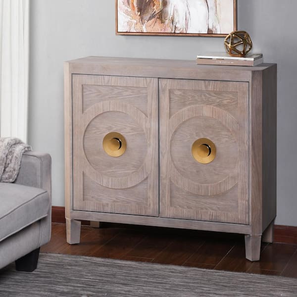 StyleCraft Gemma Gray 2-Door Accent Cabinet