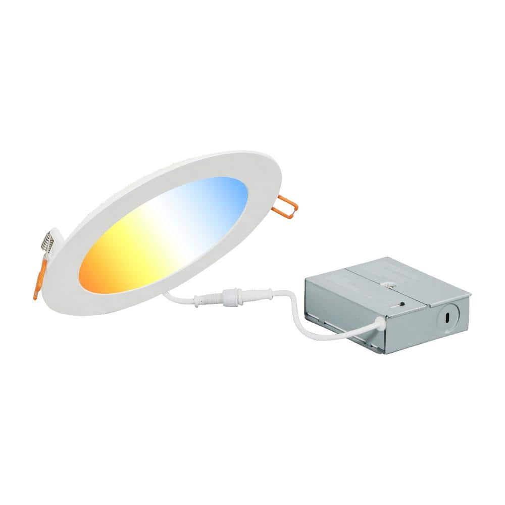 White LED 6" Slim Microdisk Recessed Downlight 4-Pack