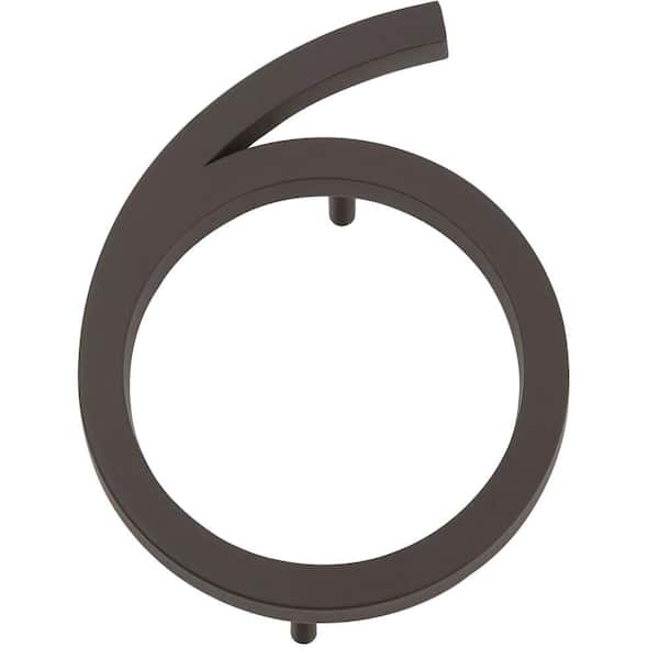Atlas Homewares Modern Avalon Collection 4.5 in. Oil-Rubbed Bronze Number 6