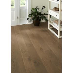 Take Home Sample - 7.48 in. W Manor Wirebrushed Engineered Oak Waterproof Wide Plank Hardwood Flooring