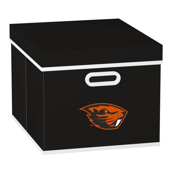 MyOwnersBox College STACKITS Oregon State University 12 in. x 10 in. x 15 in. Stackable Black Fabric Storage Cube