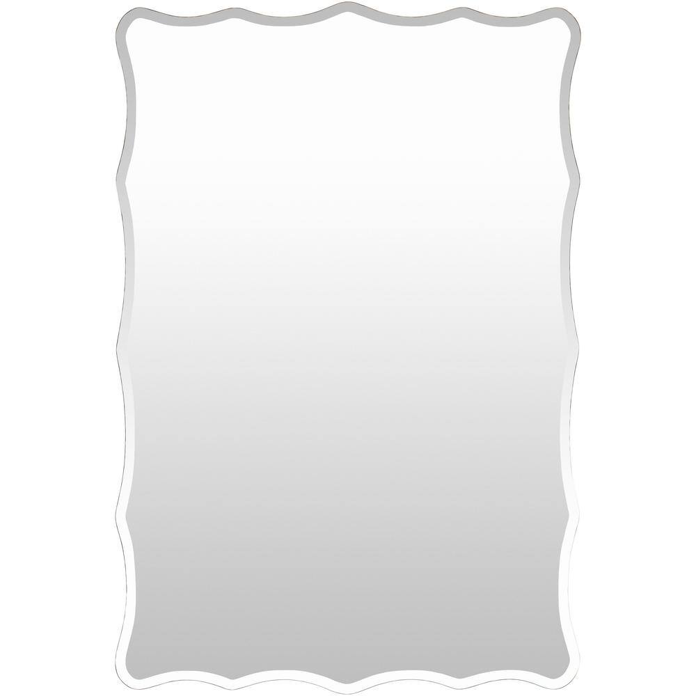 Rectangular Frameless Beveled Wall Mirror 36" x 24"