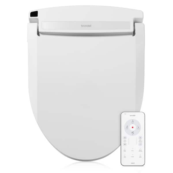Brondell Swash Select EM617 Electric Bidet Seat for Round Toilets in White with Warm Air Dryer