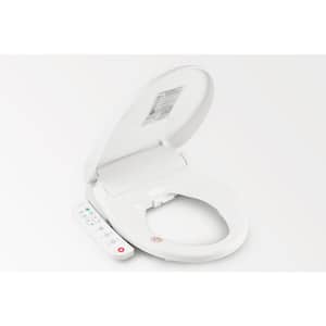 Electric Smart Bidet Seat for Elongated Toilets in. White with Fusion Heating Technology