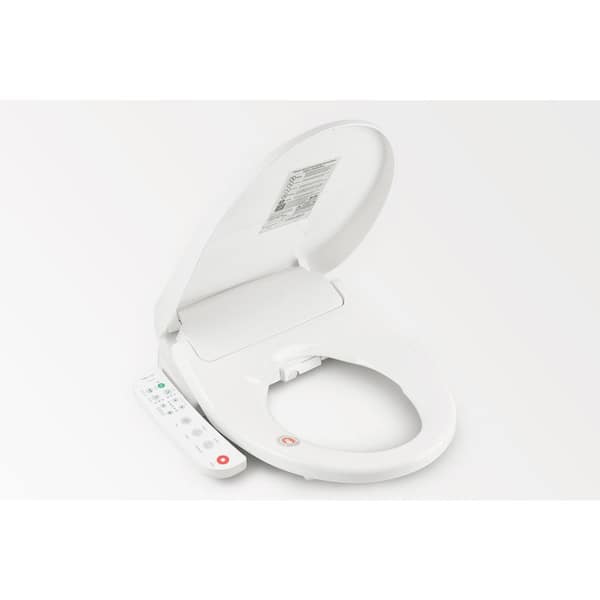 UPIKER Electric Smart Bidet Seat for Elongated Toilets in. White with Fusion Heating Technology