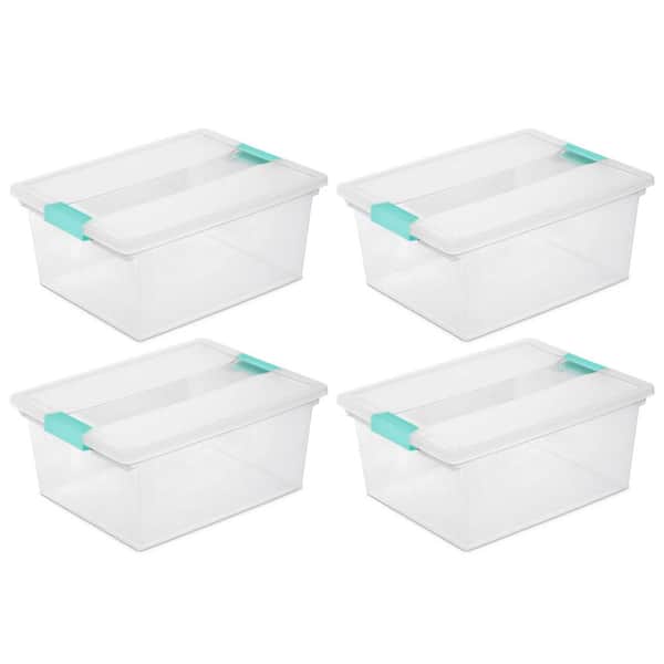 Sterilite 16.7 Qt. Storage Box in Clear (4-Pack)