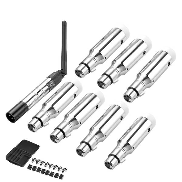 DMX Wireless Receiver 7 Receivers 1 Transmitter 2. 4G ISM Band 656 ft. Transmission Range Lighting Control for LED Stage