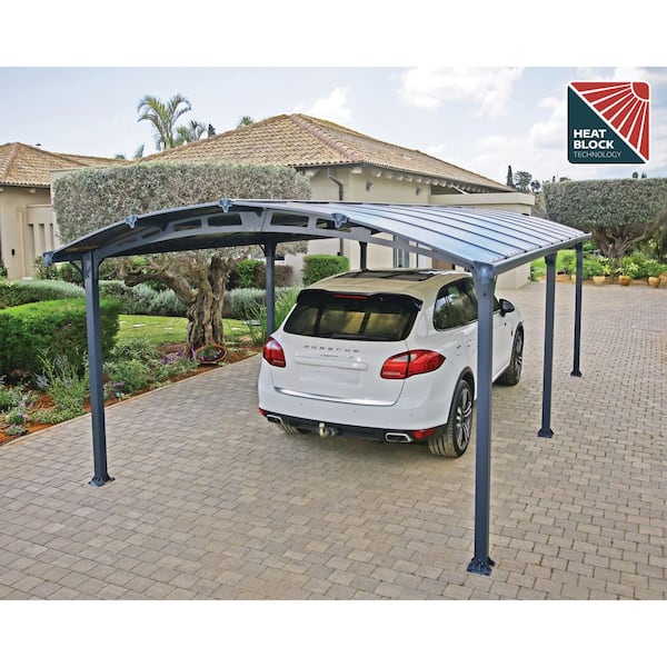 Arcadia 12 ft. x 21 ft. Gray/Gray Carport