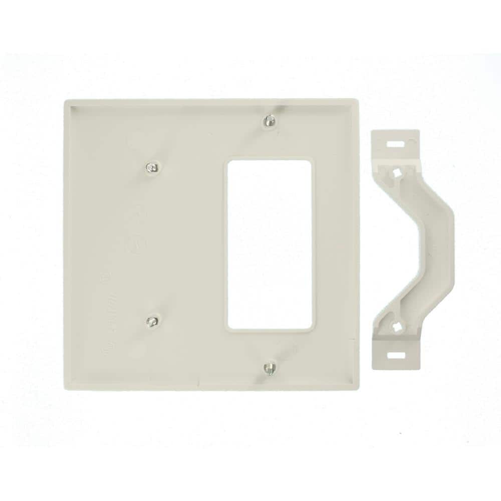 White Thermoplastic Nylon 2-Gang Decorator Wall Plate