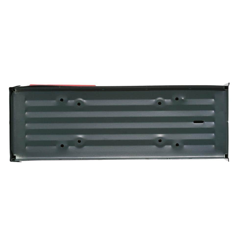 Medium Green Galvanized Steel Lockable Post Mount Mailbox