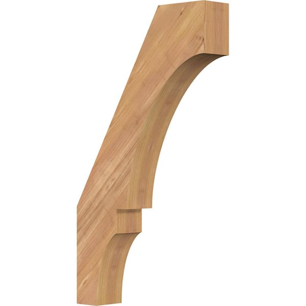 Ekena Millwork 3 1/2"W x 16"D x 28"H Balboa Smooth Knee Brace, Western Red Cedar