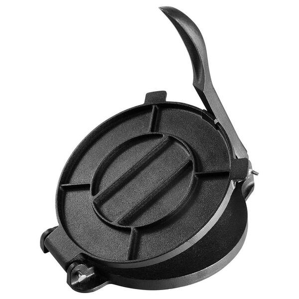 10 Inch Pre-Seasoned Cast Iron Tortilla Press - Heavy Duty Tortilladora with 100 Pcs Parchment Paper