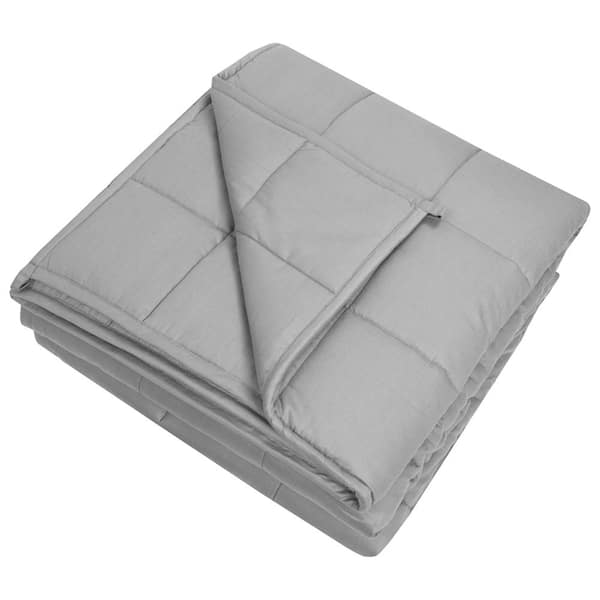 Sweet Home Collection Light Gray 12 lbs. Weighted Blanket 48 in. W x 72 in. H
