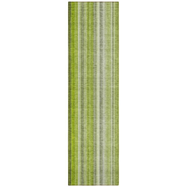 Addison Rugs Chantille ACN543 Green 2 ft. 3 in. x 7 ft. 6 in. Machine Washable Indoor/Outdoor Geometric Runner Rug