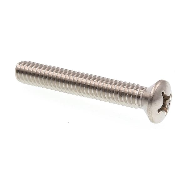 Prime-Line 1/4 in.-20 x 1-3/4 in. Grade 18-8 Stainless Steel Phillips Drive Oval Head Machine Screws (25-Pack)