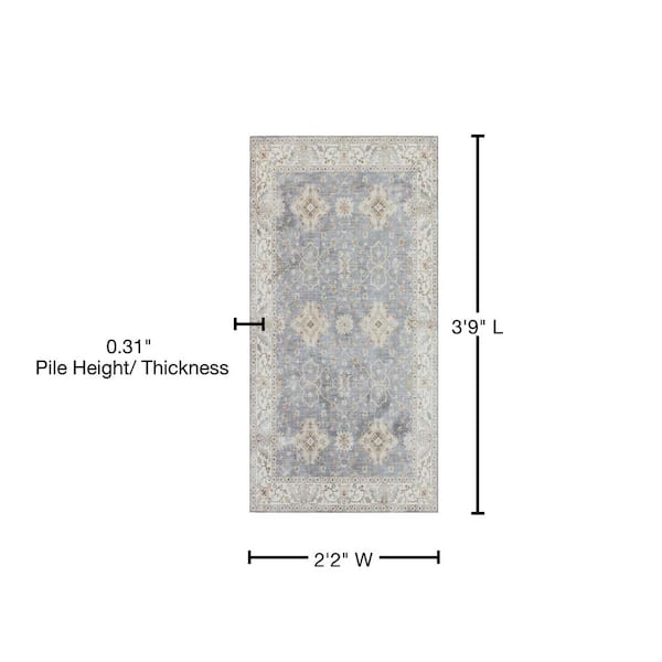 Pi Creative Art Southwest Tile Chenille Accent Rug 4' x 6