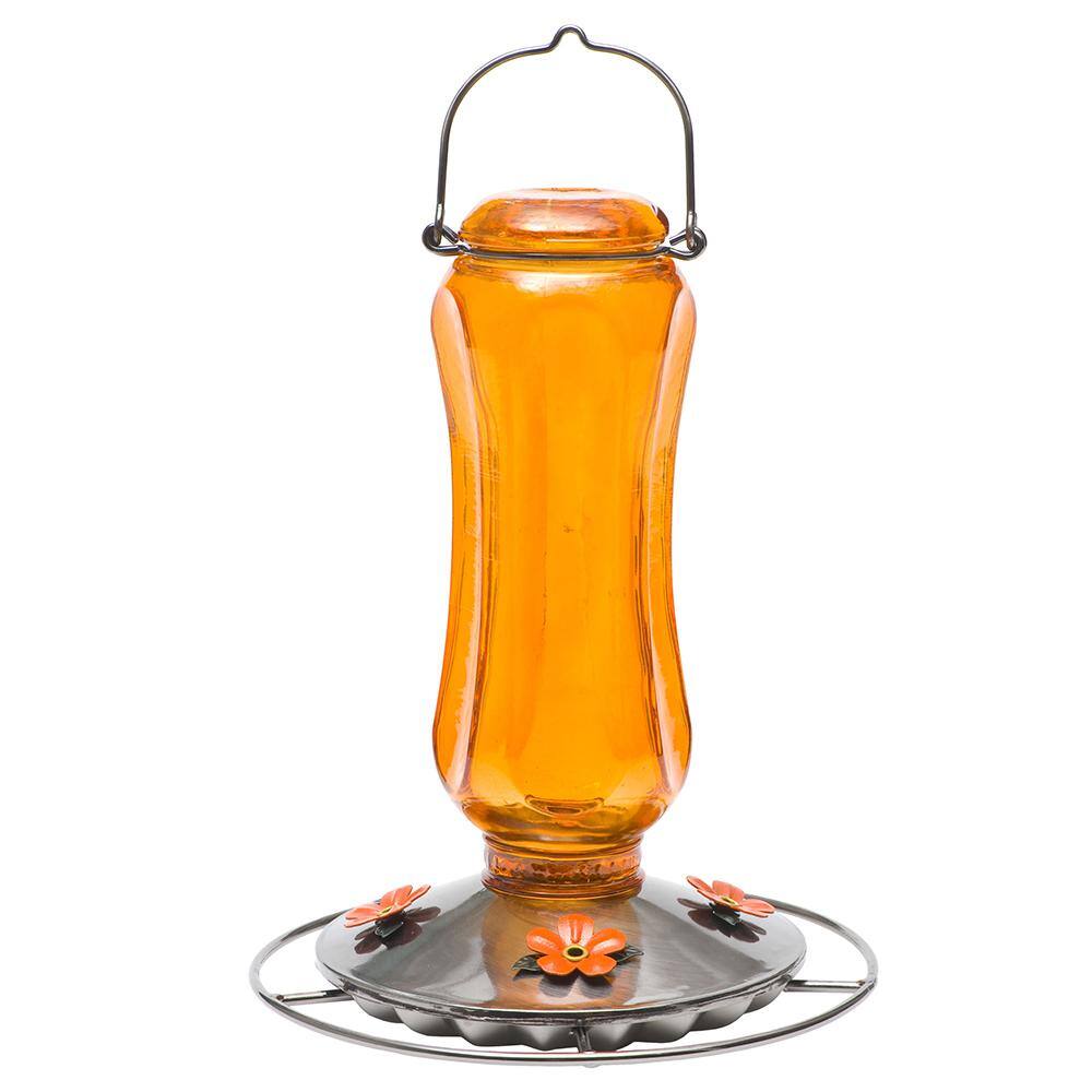 Perky-Pet Orange Carnival Decorative Glass Oriole Nectar Feeder - 16 oz ...