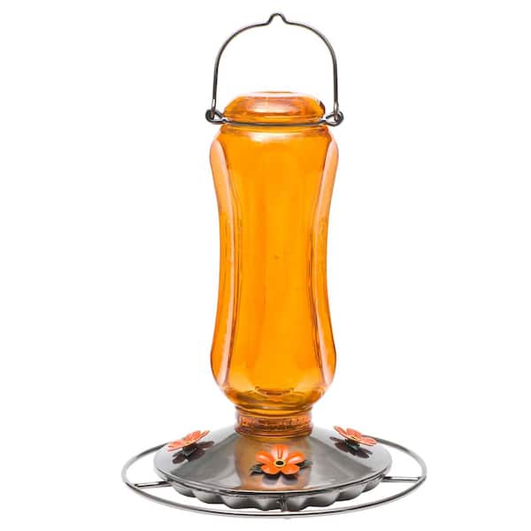 Perky-Pet Orange Carnival Decorative Glass Oriole Nectar Feeder - 16 oz. Capacity