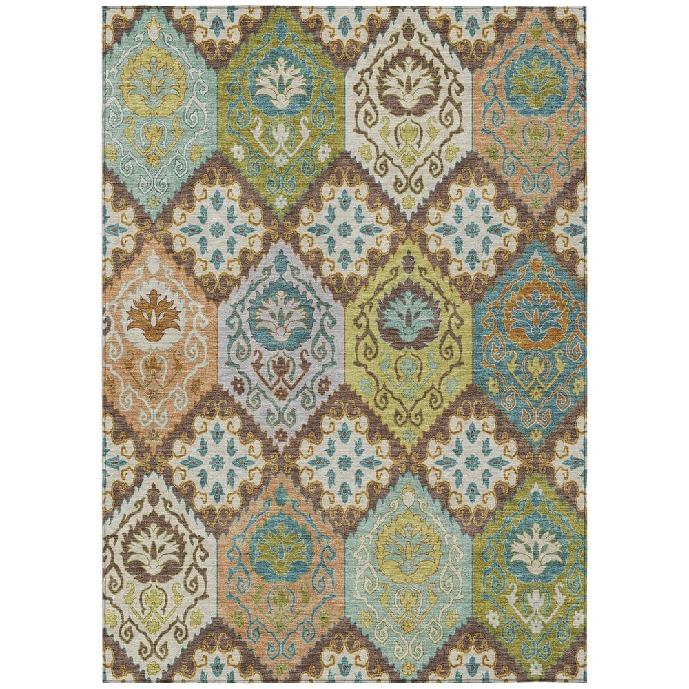 Chantille Machine Washable Indoor/Outdoor Abstract ACN2588 Chocolate 9 ft. x 12 ft. Area Rug price history on PriceWatchPro