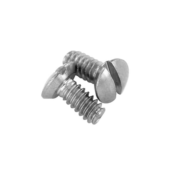 Leviton 5/16 in. Long 6-32 Thread Replacement Wallplate Screws, Stainless Steel