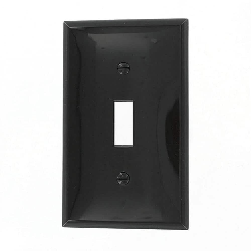 Leviton 1Gang 1Toggle Standard Size Plastic Wall Plate, Brown 80701