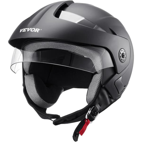 Motorcycle Helmet, 3/4-Face, Smart Street ABS and High Density Helmet with Bluetooth Lens, DOT Approved, L