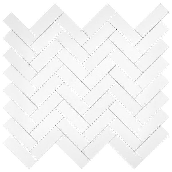 AVANT DECOR Alberta White 11.1 in. x 12.6 in. 4mm Stone Peel and Stick Backsplash Tiles (8pcs/7.76 sq.ft Per Case)