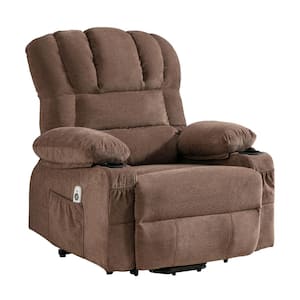 Brown Power Lift Massage Recliner Chair Recliners for Elderly with Heat and USB Charge Port, Infinite Position