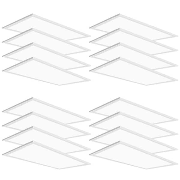 2 ft. x 4 ft. 7800 Lumens Integrated LED Panel Light, 5000K White Led Drop Ceiling Light (16-Pieces)
