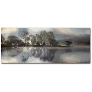 Serenity at the Lake Gallery-Wrapped Canvas Nature Wall Art 30 in. x 12 in.