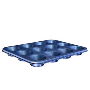 Pro Classic Blue 12-Cup 0.8MM Gauge Diamond and Mineral Infused Nonstick Muffin Pan