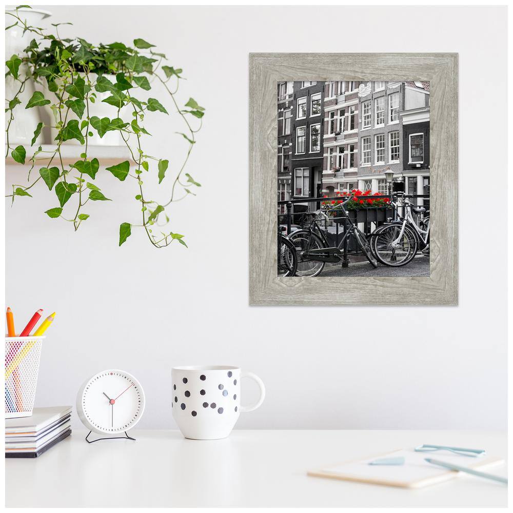 Dove Greywash Narrow 11x14 Wood Wall Frame