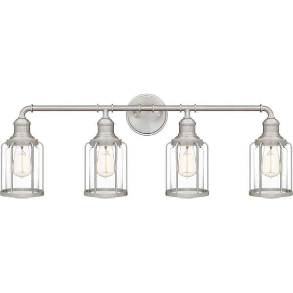 Quoizel Ludlow 33.5 in. 4-Light Brushed Nickel Vanity Light