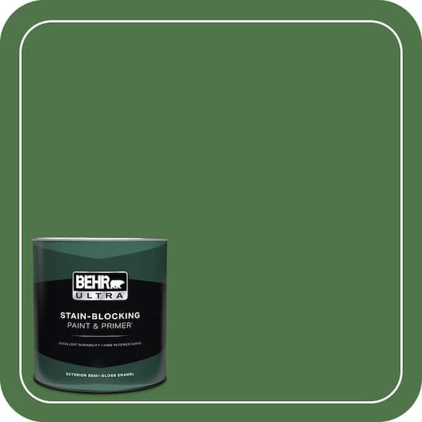 BEHR ULTRA 1 qt. #MQ4-49 Emerald Forest Semi-Gloss Enamel Exterior Paint & Primer
